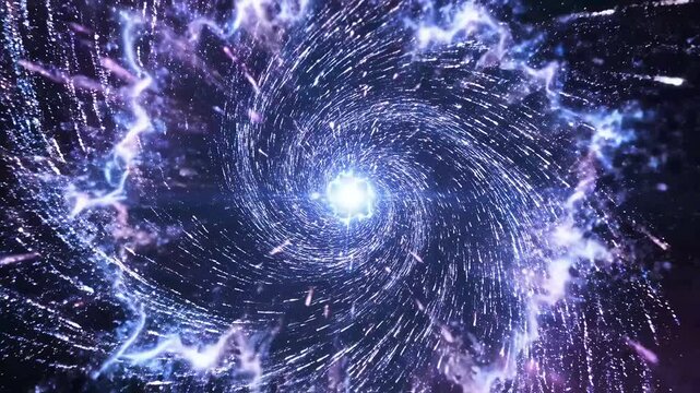 Blue Purple Data Vortex Energy Core Abstract Technology Background