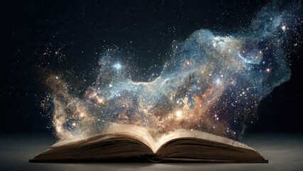 Book Unfolding into Cosmic Nebula