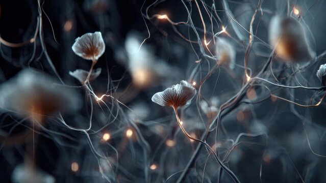 Neuron Network with Glowing Synapses