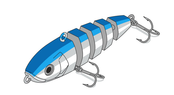 Blue Fishing Lure Hook.
