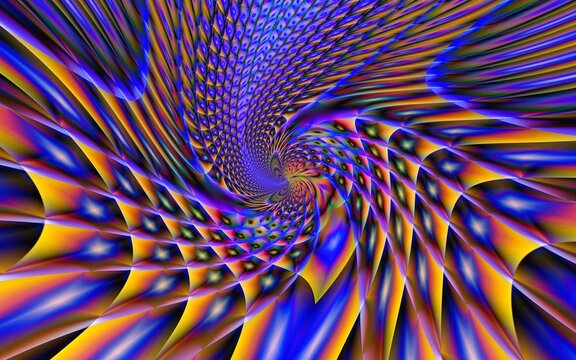 Abstract, chaotic geometry with binary code and light passes. Awesome for backgrounds and splash screens