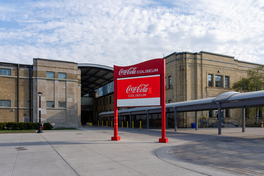 Toronto, Ontario, Canada - May 18, 2026: Coca-Cola Coliseum located at Exhibition Place in Toronto, Ontario, Canada. The arena is primarily used for hockey, serving as the home of the AHL's Toronto Ma