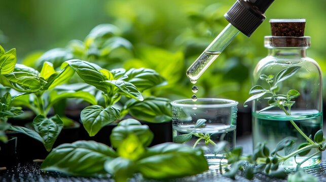 Biotechnology research on herbal plant samples  chemical testing and natural extract analysis
