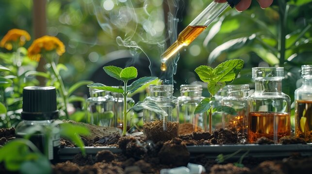 Chemical testing of herbal plants  biotechnology research for natural extracts development