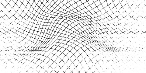 Mesh texture for fishing nets. Grunge pattern for sportswear or soccer goal, volleyball net, basketball hoop, hockey, athletics. Grunge background © rezel