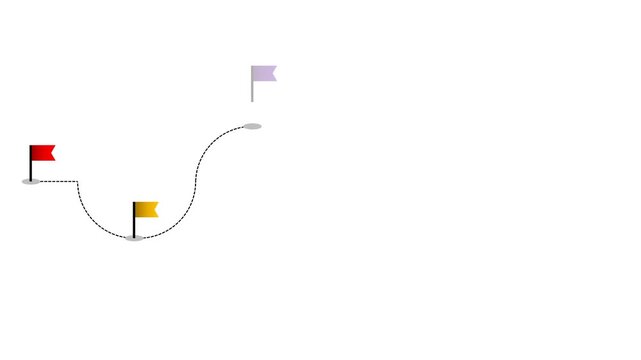 Business Journey Milestones Timeline: Progress Tracking, Goal Achievement, Success Path Infographic Animation