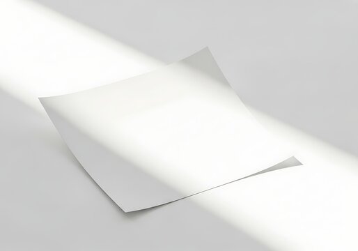 Isolated square kiss cut sticker template on a smooth surface, peeling corner, mockup for custom branding labels
