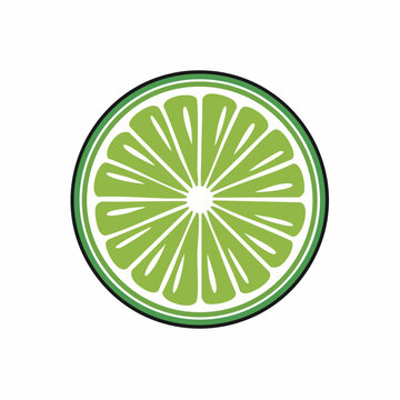 Stylized illustration of a lime slice