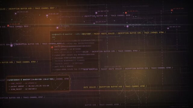 Cyber Security HUD Interface Server Lockdown and System Scan