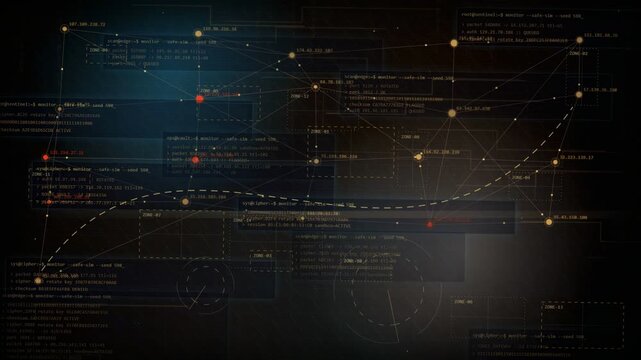 Cybersecurity Breach Alert Zero Day Detected Digital HUD Background