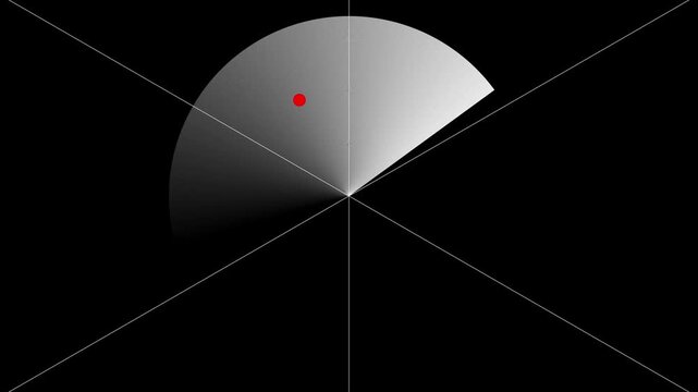 Modern submarine radar sonar with object on map. radar screen animation on black background