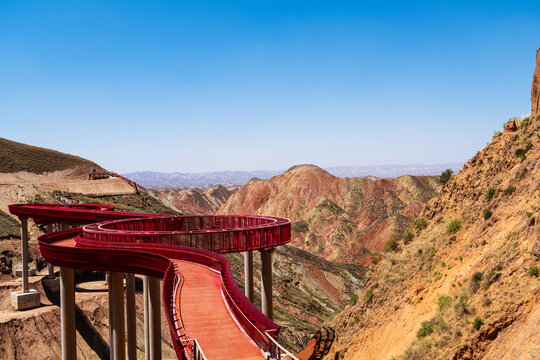 Danxia landform scenery in Lanzhou, China