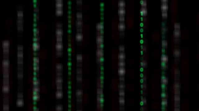Raining binary code animation 4K