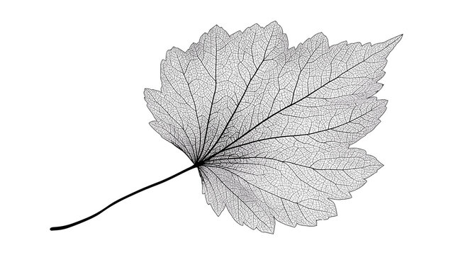 Transparent Skeleton Leaf Botanical Nature Isolated Design