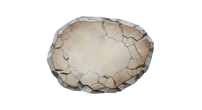 Cracked earth texture isolated on black background arid landscape element