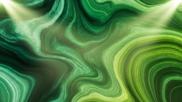 Abstract green swirling pattern highlighting vibrant colors and contemporary design