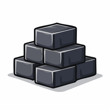 Stack of Dark Gray Bricks