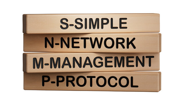 Closeup wood cubes into the row to complete the word snmp, converge benefits, mutal benefits concept.Supports PNG files with transparent backgrounds.