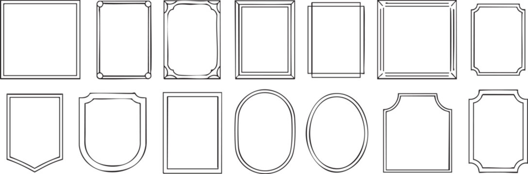 frame border templates vintage modern rounded and scalloped