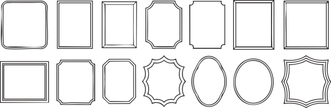 frame vector pack simple geometric and ornate borders