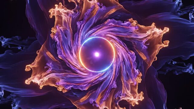 Abstract swirling cosmic energy perfect for UI/UX elements and digital motion graphics