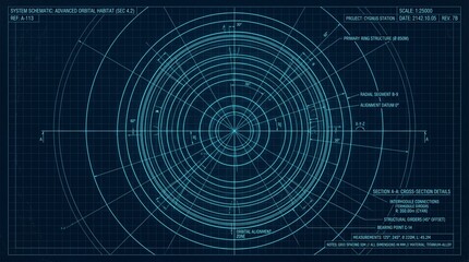 Radar Target Detection Blueprint Design Diagram