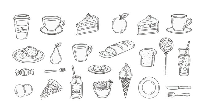 Comprehensive Collection of Hand-Sketched Black Ink Doodle Elements Featuring Arrows, Hearts, Stars, Circles, and Decorative Scribbles, Isolated Vector Set on White Background