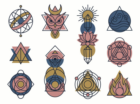 This captivating geometric abstract art piece displays intricate shapes and patterns harmonizing together, exploring the beauty of symmetry and form in a visually appealing way.