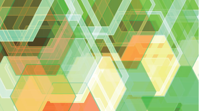 Vibrant Abstract Hexagonal Pattern Design Wallpaper