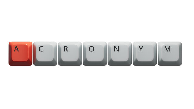 Computer keyboard keys with text acronym. financial market. financing.close up of Computer keyboard keys,Business Concept.Supports PNG files with transparent backgrounds.
