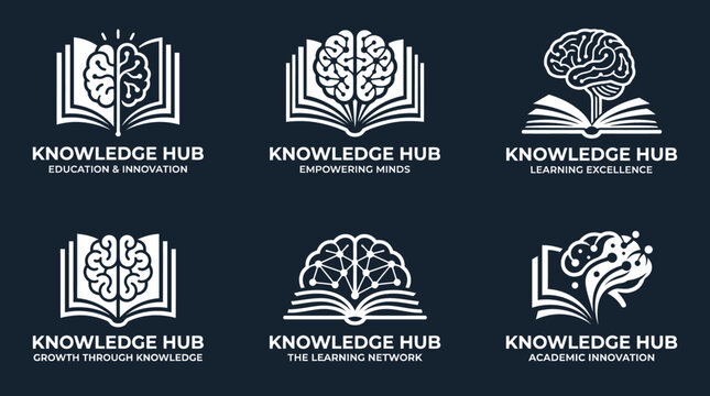 Knowledge Hub Education Logo Designs.