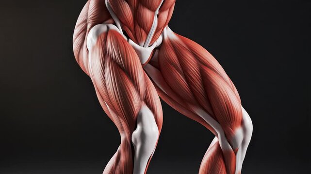 Human muscular anatomy in dynamic pose showcasing relatable emotions and positive energy