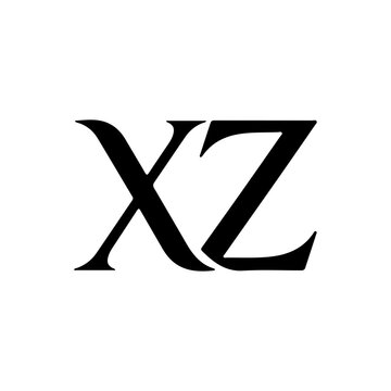 Clean XZ logo featuring minimalist monogram composition Vector illustration