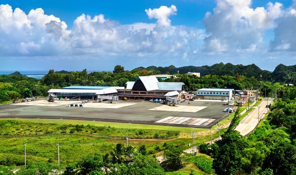 Palau International Airport on Babeldaob Island near Koror in Palau, Micronesia, Oceania