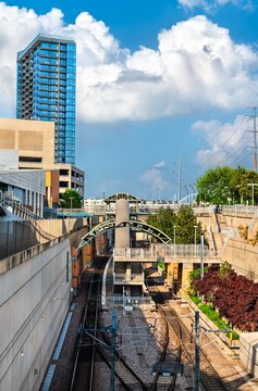 SMU Mockingbird Station of Dallas Light Rail in Texas, United States
