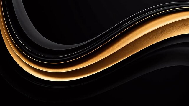 Golden and black wave patterns