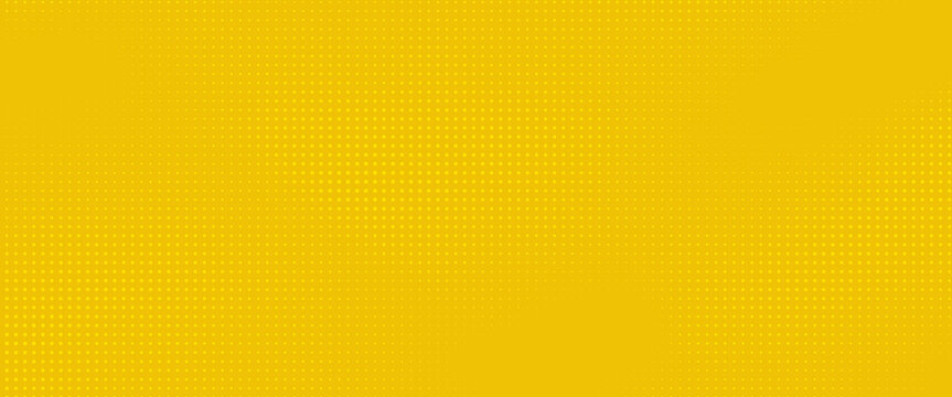 Titik-titik halftone warna kuning oranye pola tekstur gradien dengan latar belakang teknologi digital. Dots pop art komik dengan latar belakang musim panas.