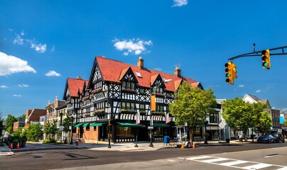 Historic Tudor architecture of Lower Pyne Dormitory in Princeton, New Jersey, United States © Leonid Andronov