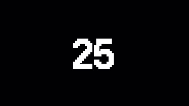 Analog Countdown Timer 30 to 0, Clock Face, Alpha Channel Transparent Background