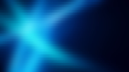 Fototapeta premium Dark Blue Cyan Abstract Light Rays Background with Glowing Beam Burst Effect