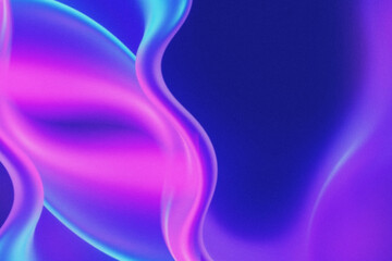 Fototapeta premium Neon Pink Blue Abstract Flowing Wave Background with Glowing 3D Liquid Light Effect