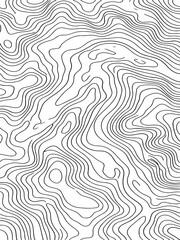 Fototapeta premium Abstract Black and White Topographic Contour Lines Vector Illustration Design Featuring Seamless Modern Technology-Inspired Pattern for Digital Backgrounds