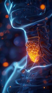 Hyperthyroidism Medical Concept, Overactive Thyroid Gland Disorder, Endocrine System Dysfunction, Symptoms, Anatomy Infographic, Graves Disease, Thyroid Hormone Imbalance,
