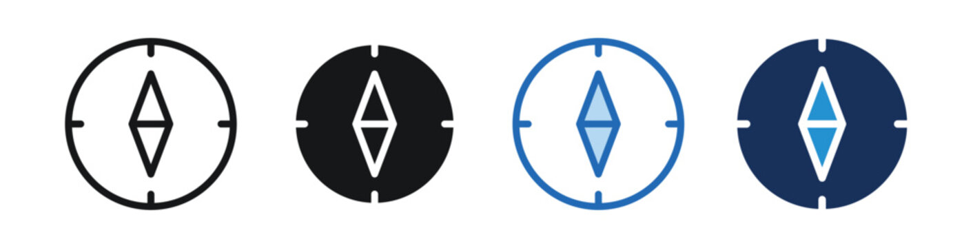 compass  icon Collection With Multiple Styles