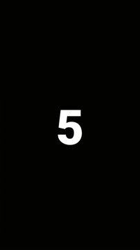 Simple 10-second countdown video: Circular design with white text on a black background.