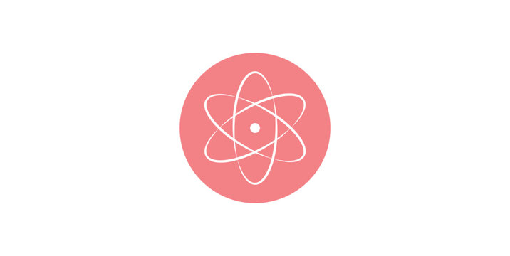 Atom Icon Logo in Physics.