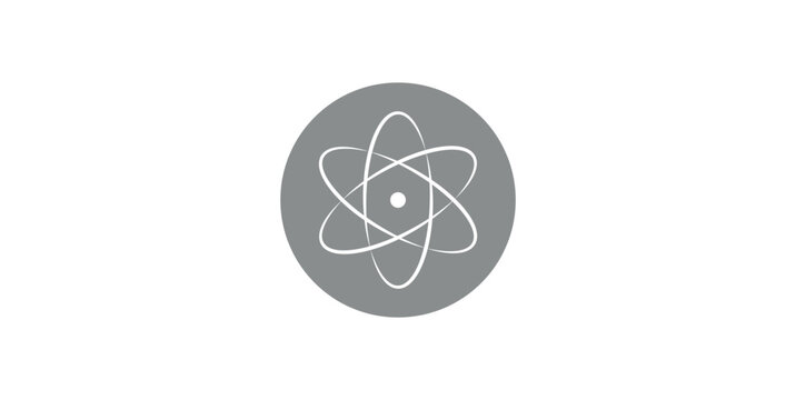 Atom Icon Logo in Physics.