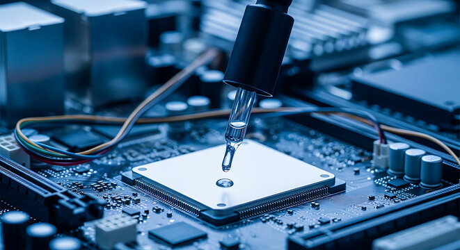 Applying thermal paste on a cpu