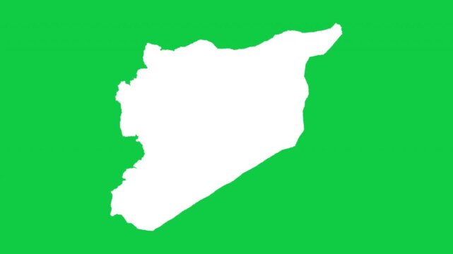 Syria wiggle animation map loop green background