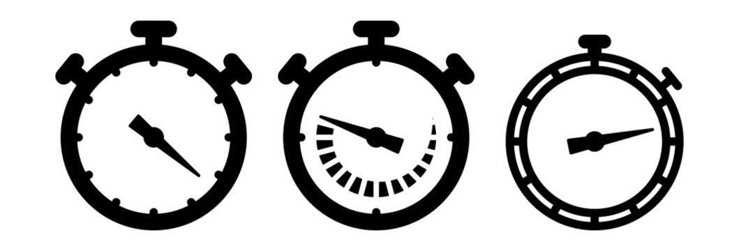 simple icon of a stopwatch timekeeping tool